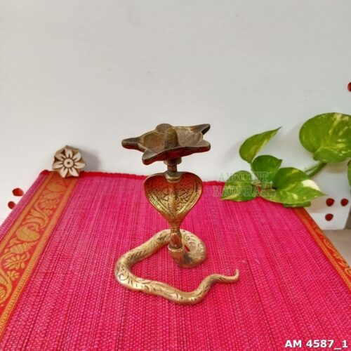 Brass Naga Pancha Deepak