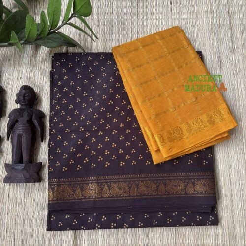 Black 120 Count Premium Mukkati Sungudi Saree Collection