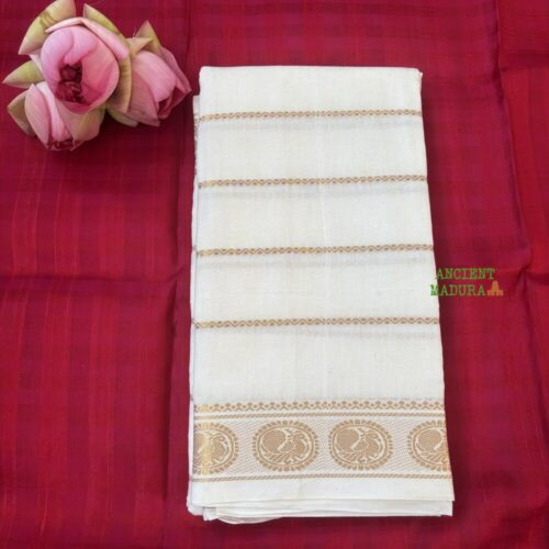 White Velthari sungudi saree