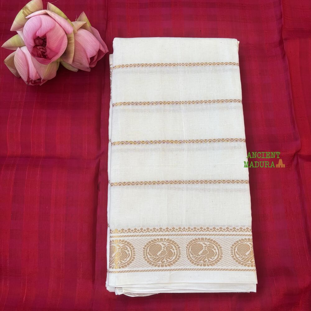 White Velthari sungudi saree