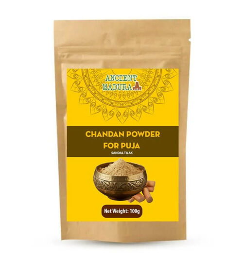 100% Pure Chandan Powder (Sandalwood) – Herbal Tilak for Pooja, Meditation & Hawan