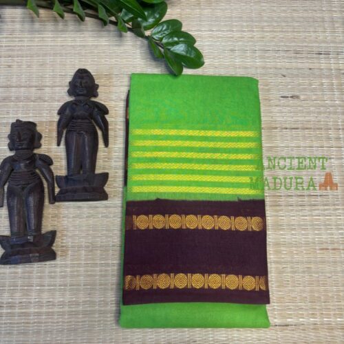 Parrot Green Premium Neli Velthari Sungudi Saree
