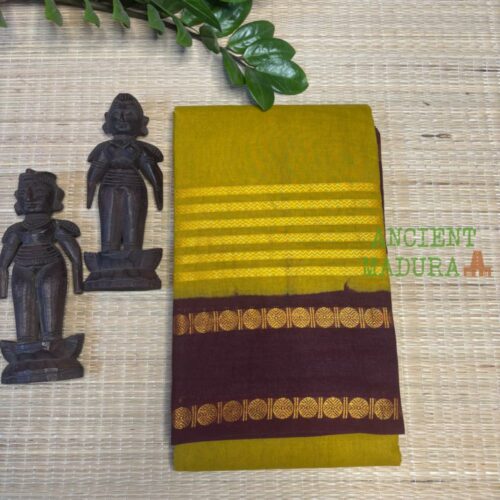 Mustard Yellow Premium Neli Velthari Sungudi Saree
