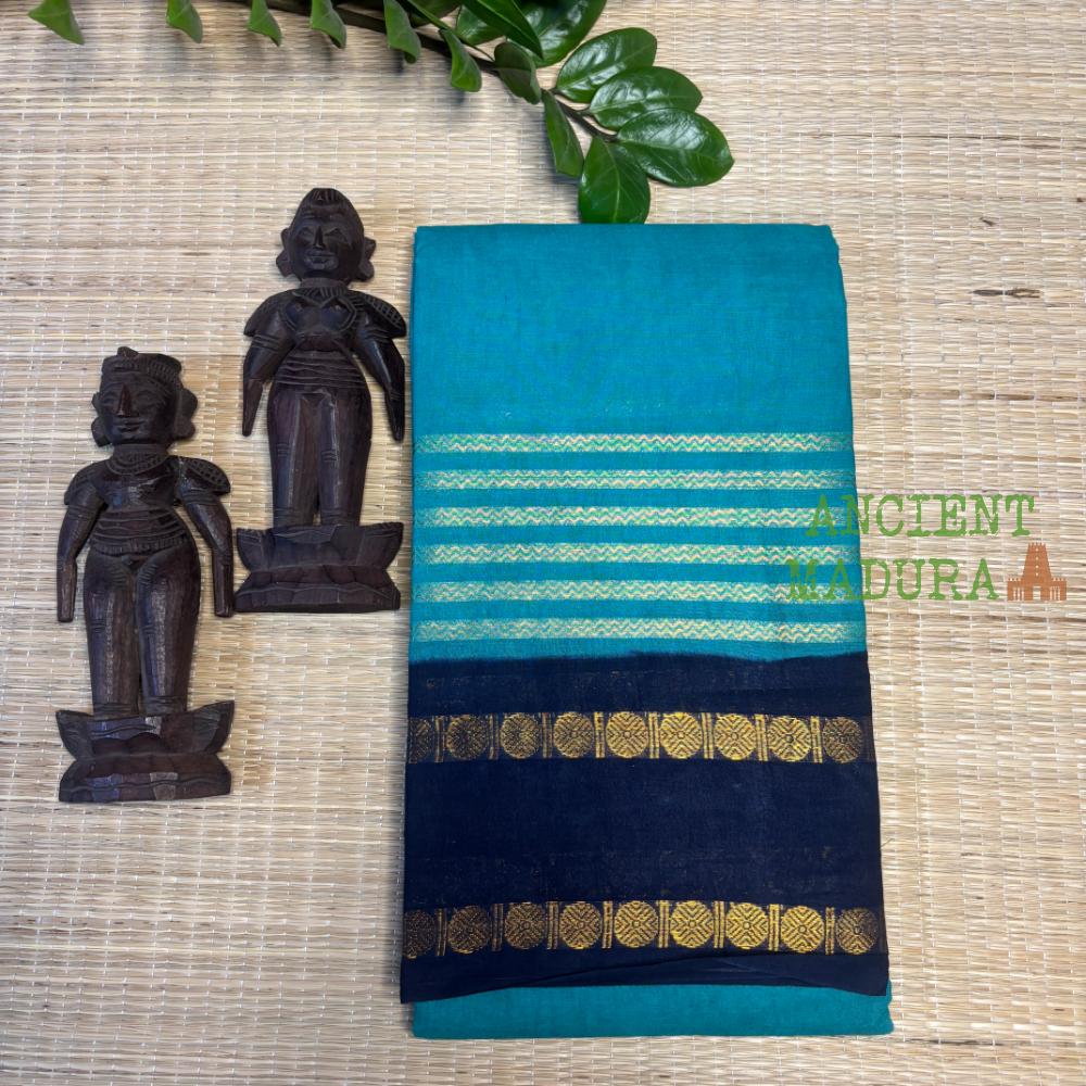 Teal Green Premium Neli Velthari Sungudi Saree
