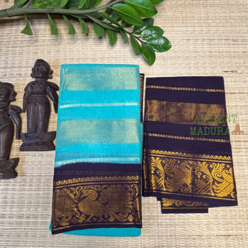 Sky Blue Vairaoosi Sungudi Saree