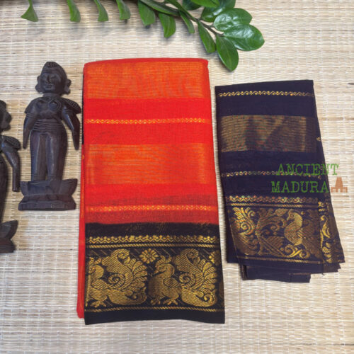 Red Vairaoosi Sungudi Saree