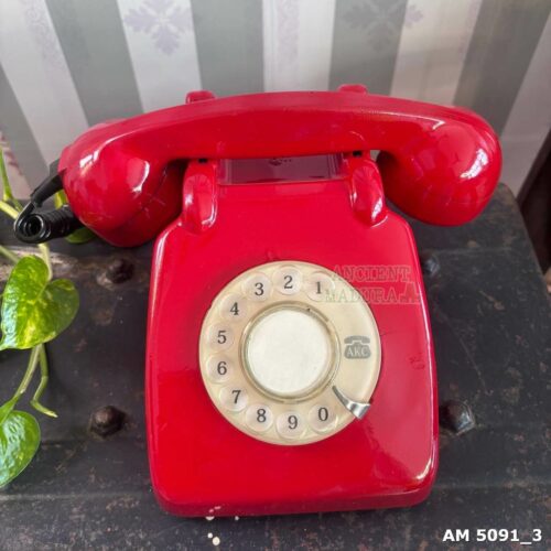 Vintage Rotatory Telephone Show piece - Red