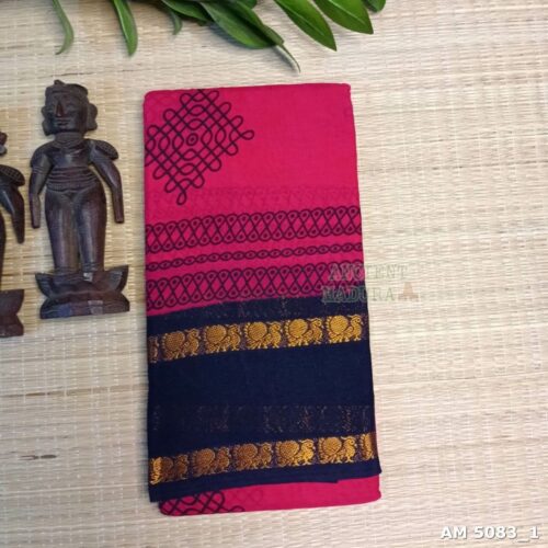 Red Kolam Sungudi Saree