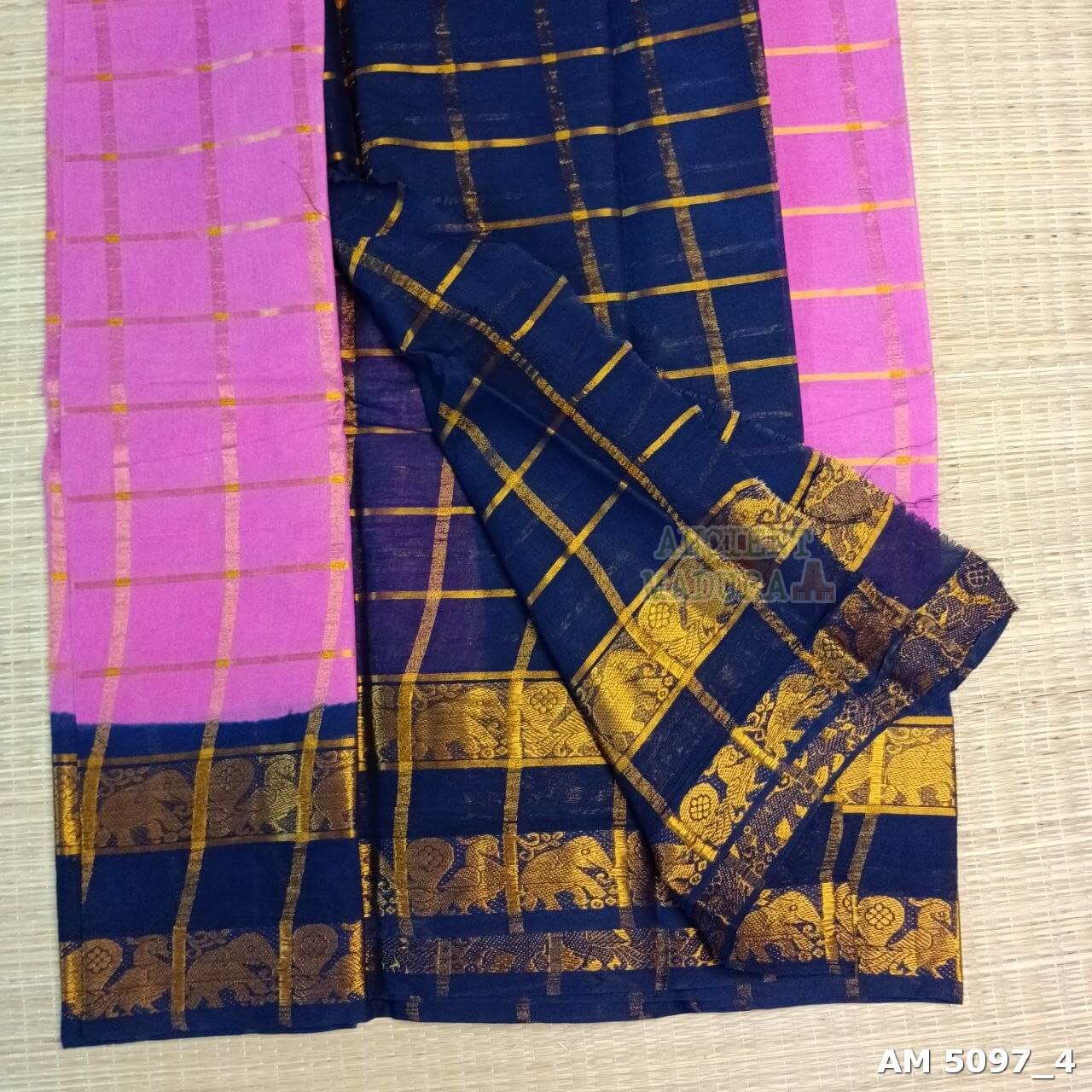 Rose Milk Pavithra Kattam sungudi saree
