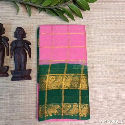 Rose Milk Pavithra Kattam sungudi saree