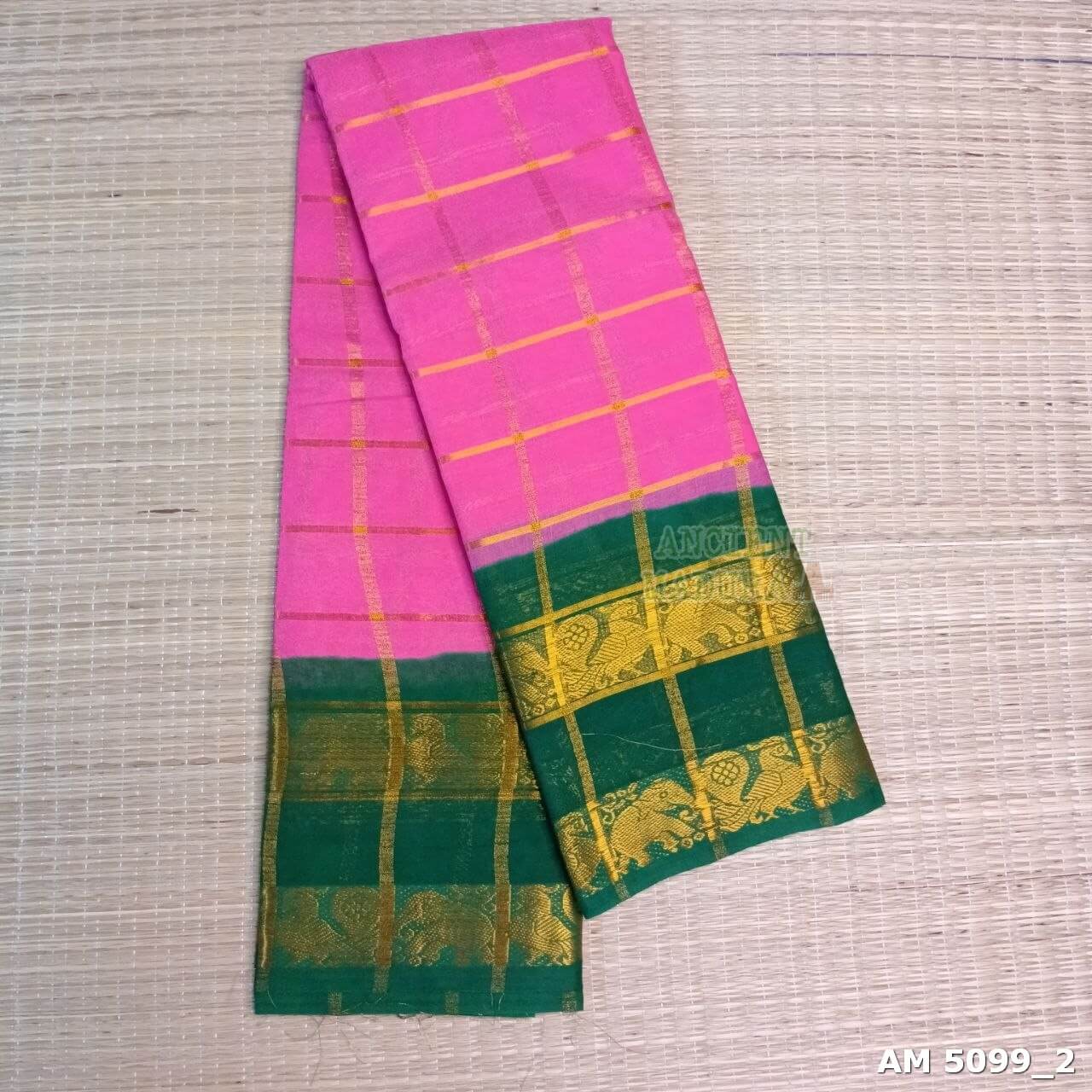 Rose Milk Pavithra Kattam sungudi saree