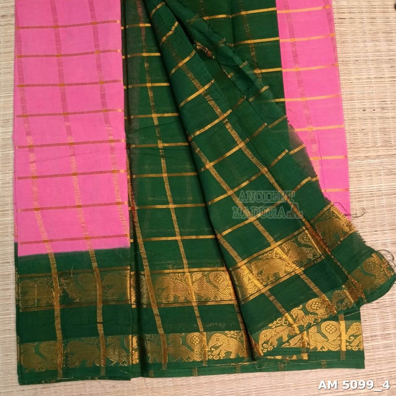 Rose Milk Pavithra Kattam sungudi saree