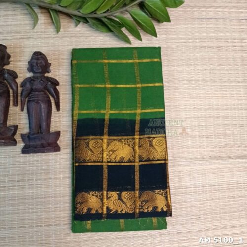 Green Pavithra Kattam Sungudi Saree